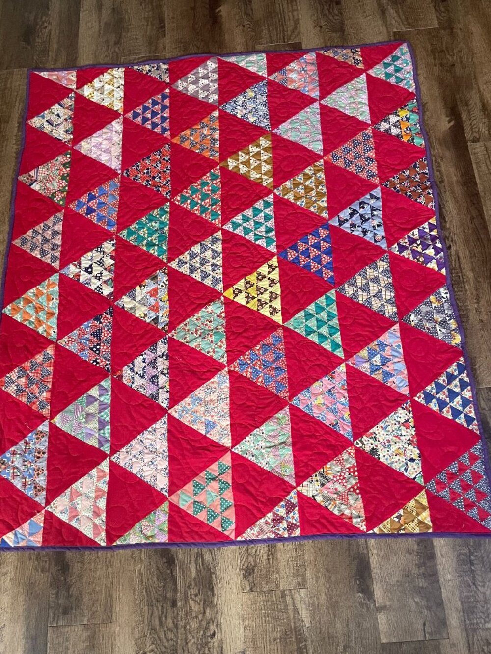 Calico Triangle Lap Quilt